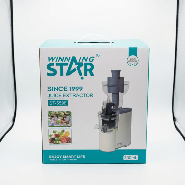 0bd925a9-62b9-4a92-959e-d00674d13b1f.jpg عصارة البيت الحديث والدايت الاحترافية WINNING STAR 200 واط بالعصر البطيء | محرك نحاسي | ضمان سنة