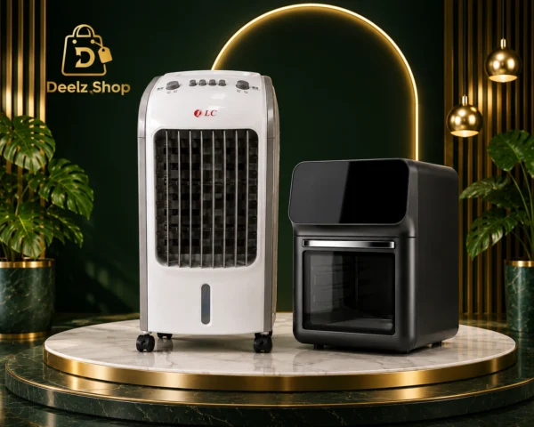 عرض قلاية هوائية Denx سعة 12 لتر + مكيف صحراوي DLC سعة 4 لتر | ضمان سنتين