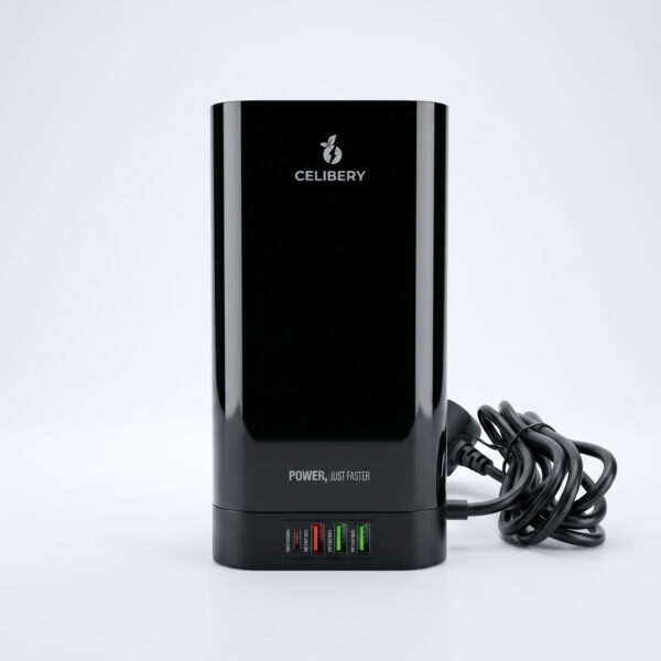 مشترك كهرباء ذكي 6 مخارج مع شاحن لاسلكي وشحن سريع USB-C PD 30W ومؤقت 24 ساعة