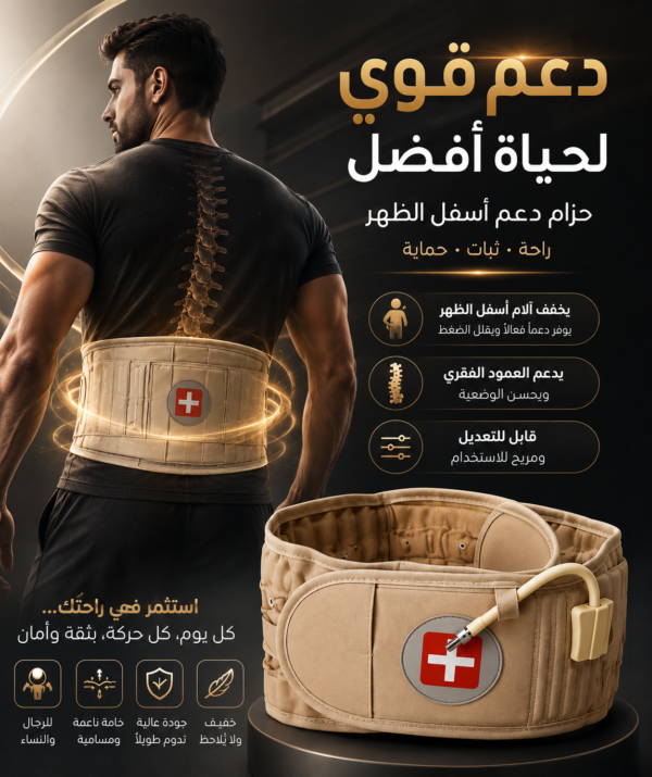 حزام دعم أسفل الظهر للرجال والنساء لتخفيف آلام أسفل الظهر