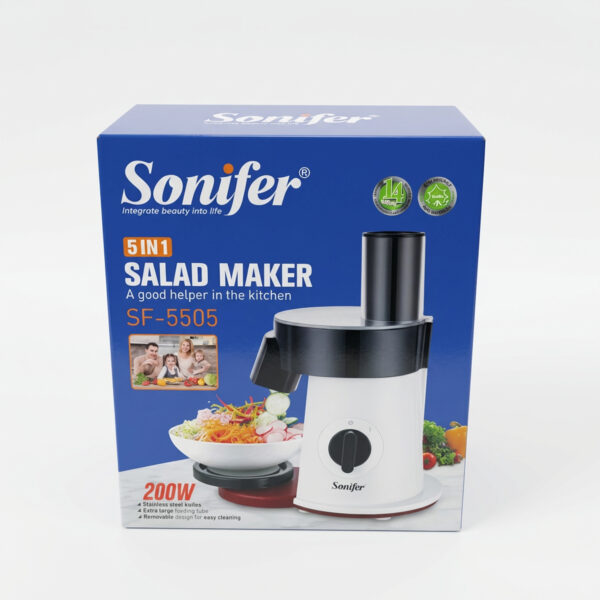 b74b0743-ebcd-41d1-8e4a-f45da0e53df0.jpg قطاعة كهربائية للخضار والفاكهة ومحضرة السلطة Sonifer SF-5505 5 في 1
