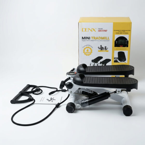 eeb18db2-5b56-40d3-ab06-8651c05e61f3.jpg جهاز ستيبر رياضي منزلي DX1797 مع حبال مقاومة وشاشة LED | ضمان سنتين
